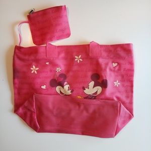 Authentic Disney pink Mickey Mouse tote